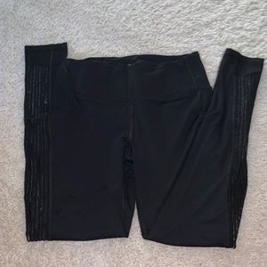 Women’s pink Victoria’s Secret black leggings